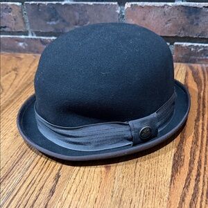 🎩 Goorin Bros Black Wool Pork Pie Hat (Fedora Style) | Size M
